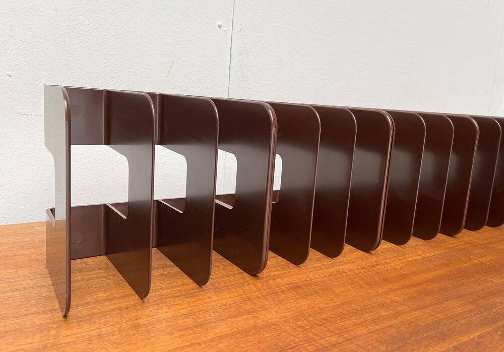 Mid-century Swedish space age magazine and vinyl rack by Sven-Eric Juhlin for Gustavsberg, 1960s, set of 5.
