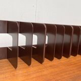 Mid-century Swedish space age magazine and vinyl rack by Sven-Eric Juhlin for Gustavsberg, 1960s, set of 5.
