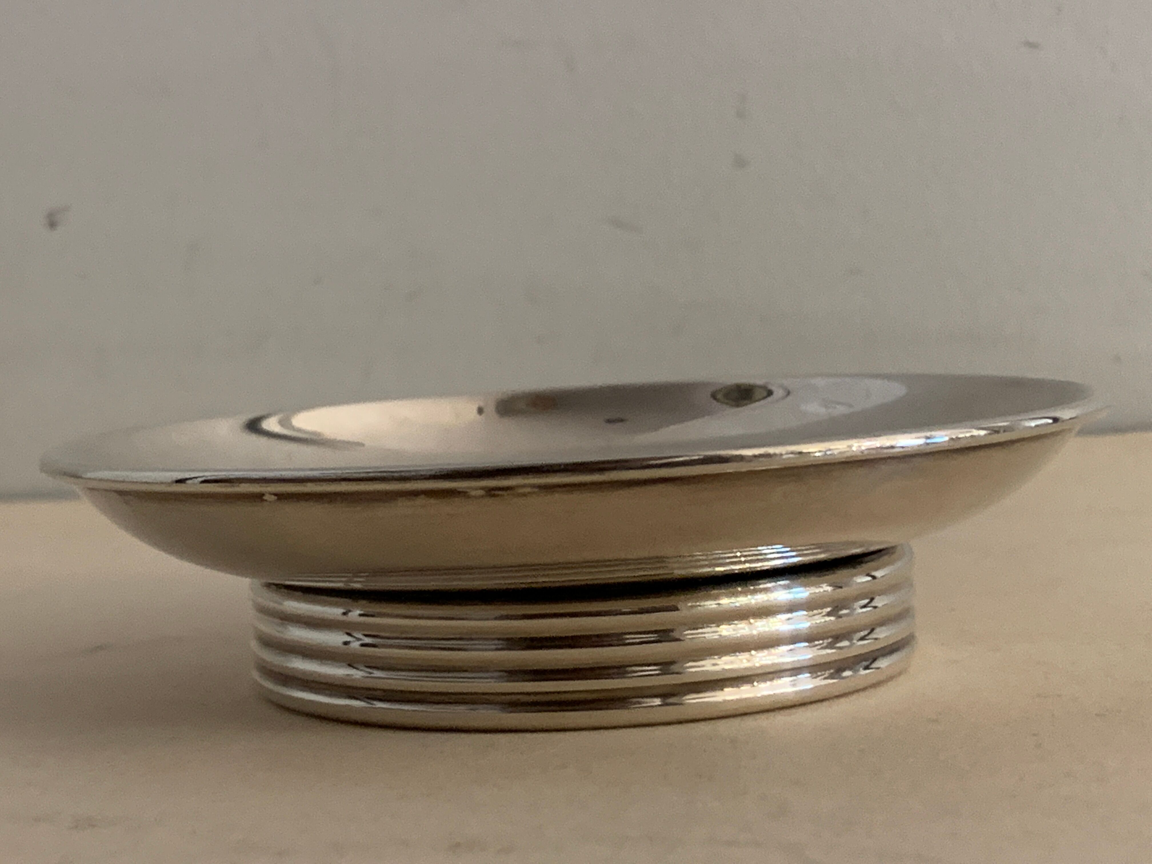 Baguier Christian Dior in silver metal art deco style