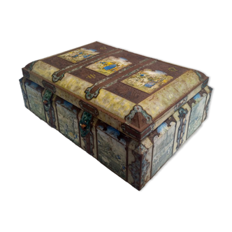 Vintage colorful tin box - dark ages inspired