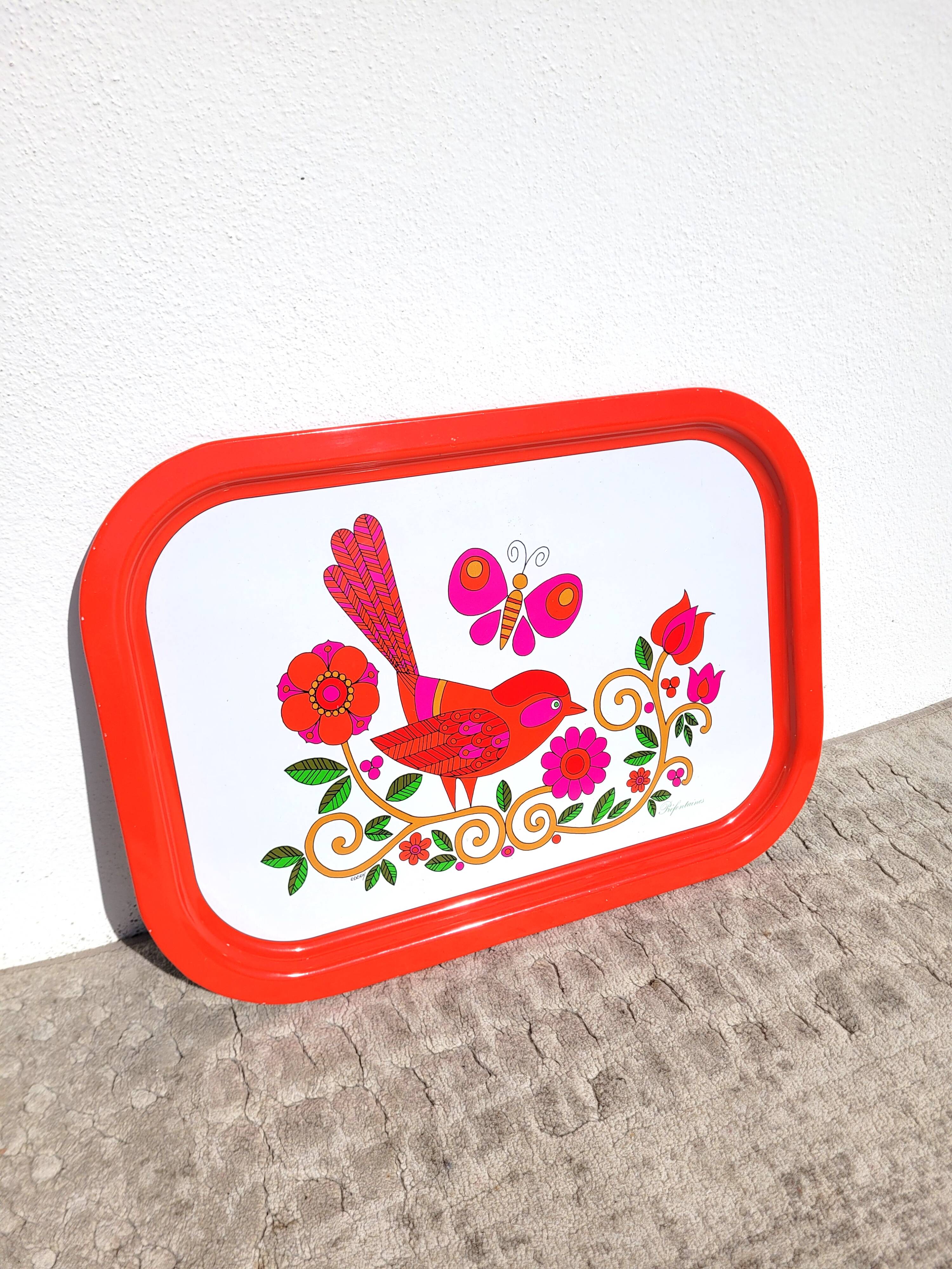 Vintage Préfontaines 70s tray