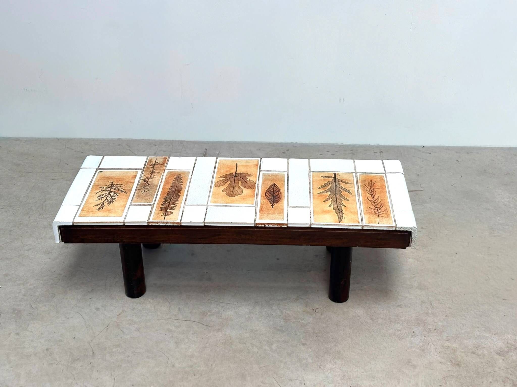 Roger Capron white ceramic coffee table