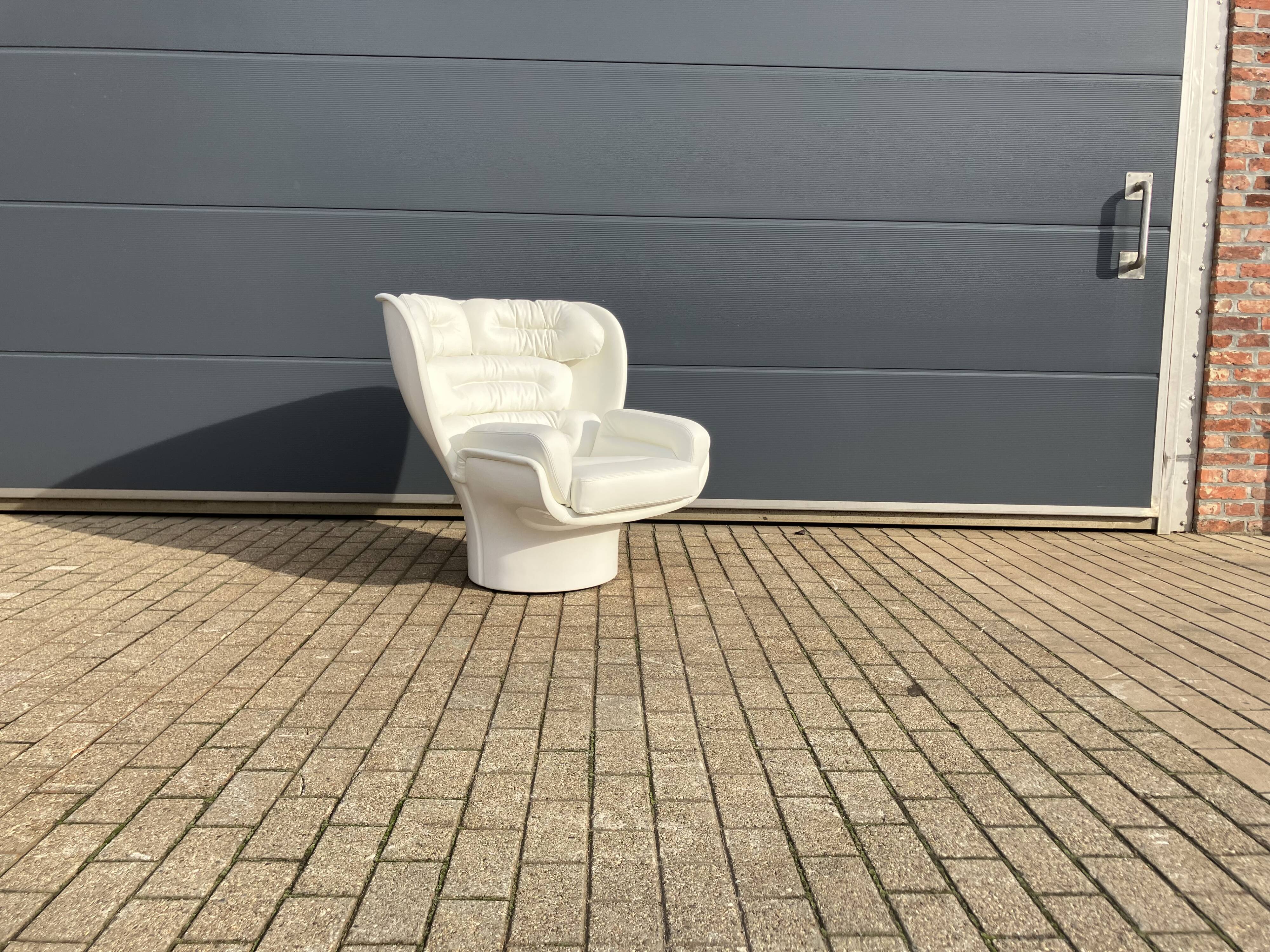 White Elda Joe Colombo chair Longhi, new condition!