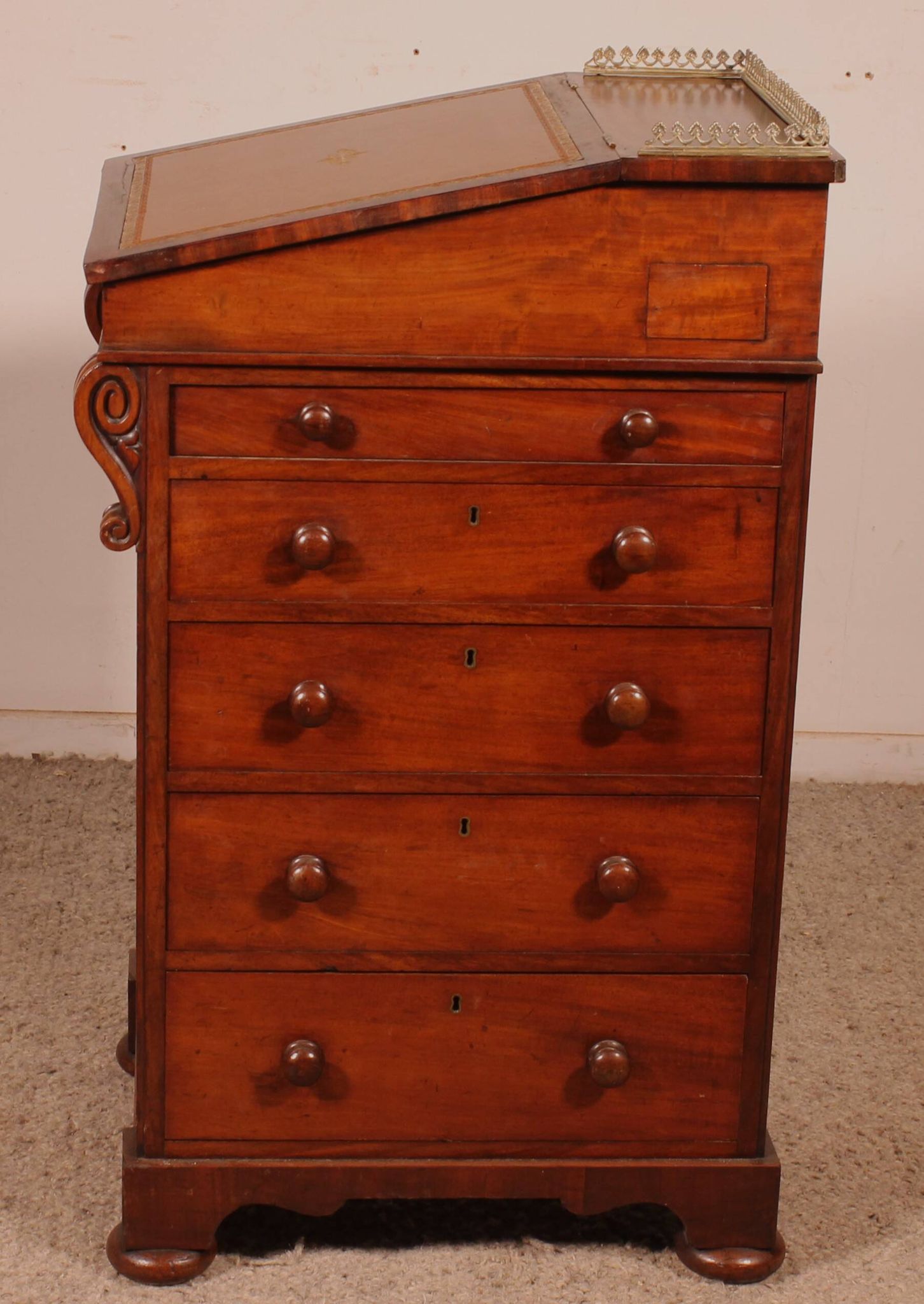 Davenport d'époque Régence en acajou, circa 1810