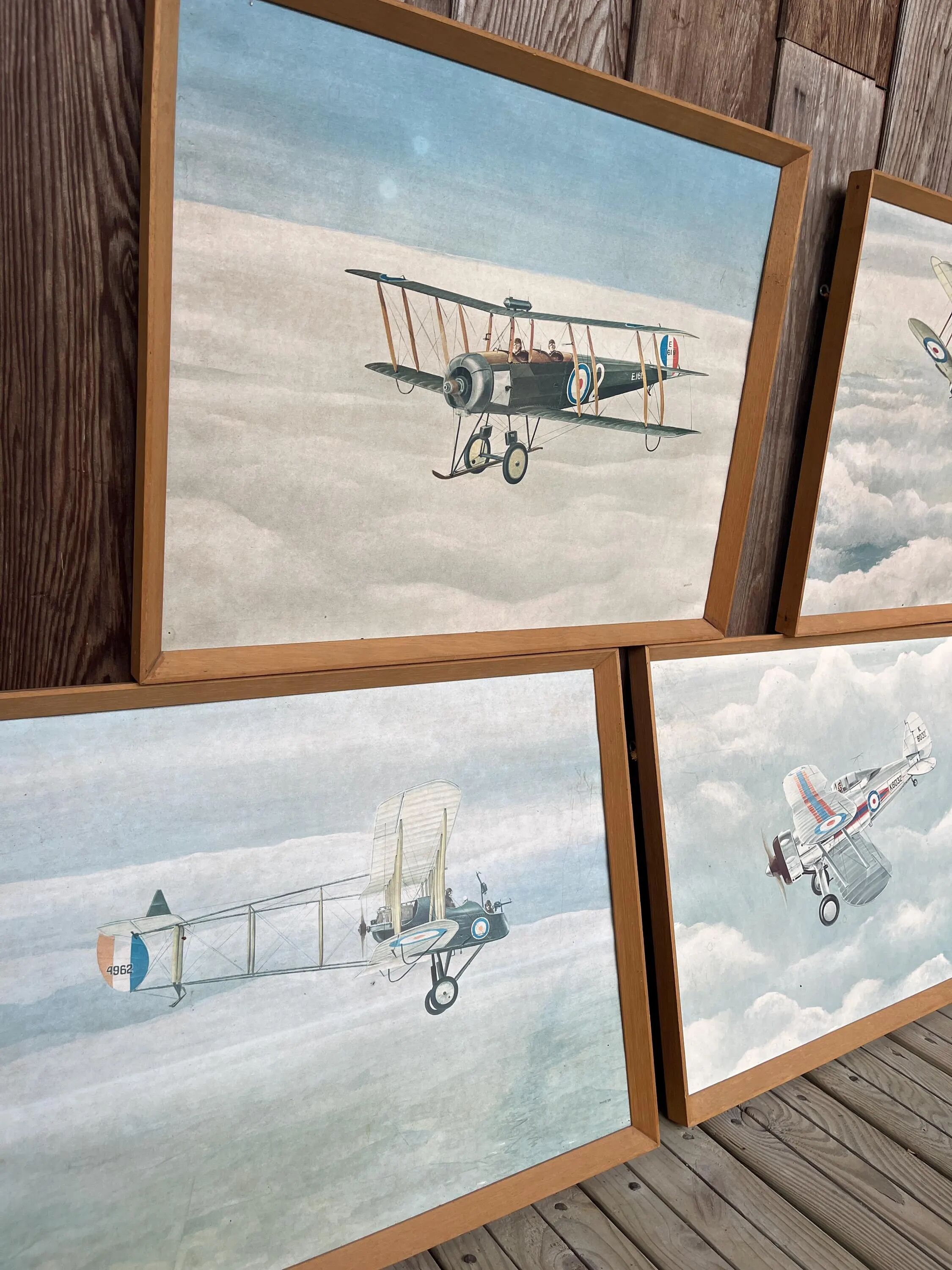 Set of 5 vintage U.S. MILITARY aircraft posters