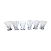Six glasses of Baccarat wine in engraved crystal, model "Michelangelo"