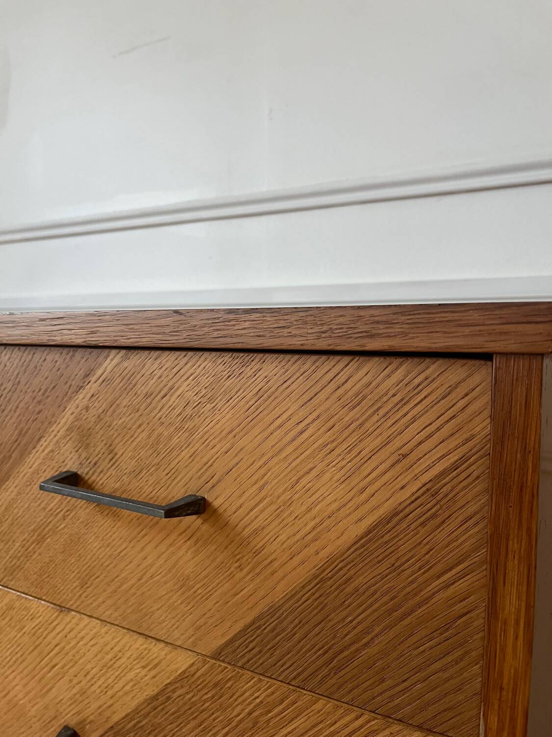 Commode en bois vintage années 50