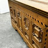 18th century German Baroque travel trunk – dated 1737 – with ebony inlay