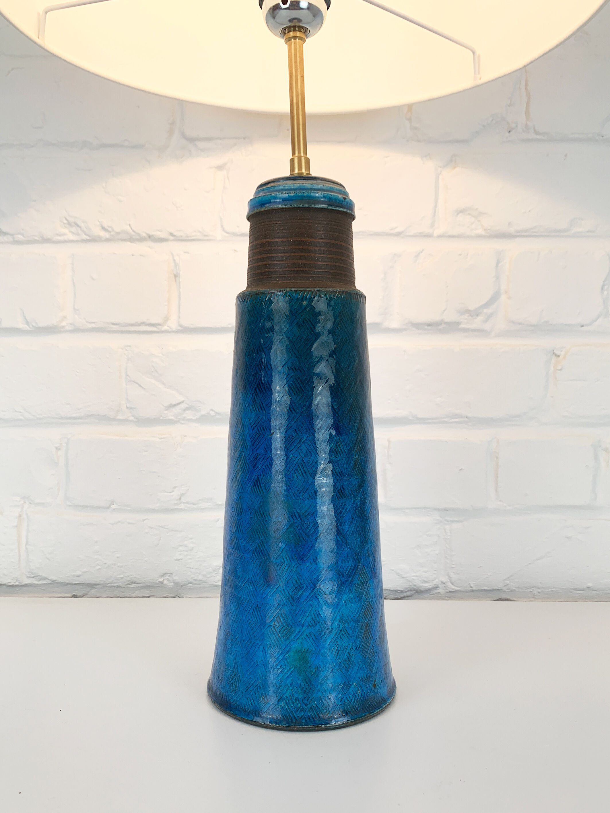 Vintage Scandinavian ceramic table lamp, Nils Kähler for HAK, Denmark, 1960
