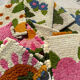 80s floral rug handmade tapitouf in pieces