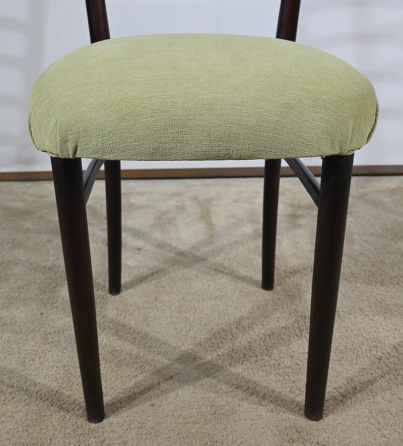 Suite of 4 Scandinavian Chairs in Stained Wood – 1960