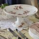 Old ironstone compote in sepia colour.