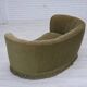 1960s, Danish 2-seater "Banana" sofa, original green furniture velour.