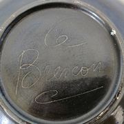 Large enamelled ceramic dish le brescon in vallauris 1970