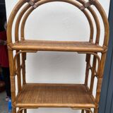 Antique rattan bookcase