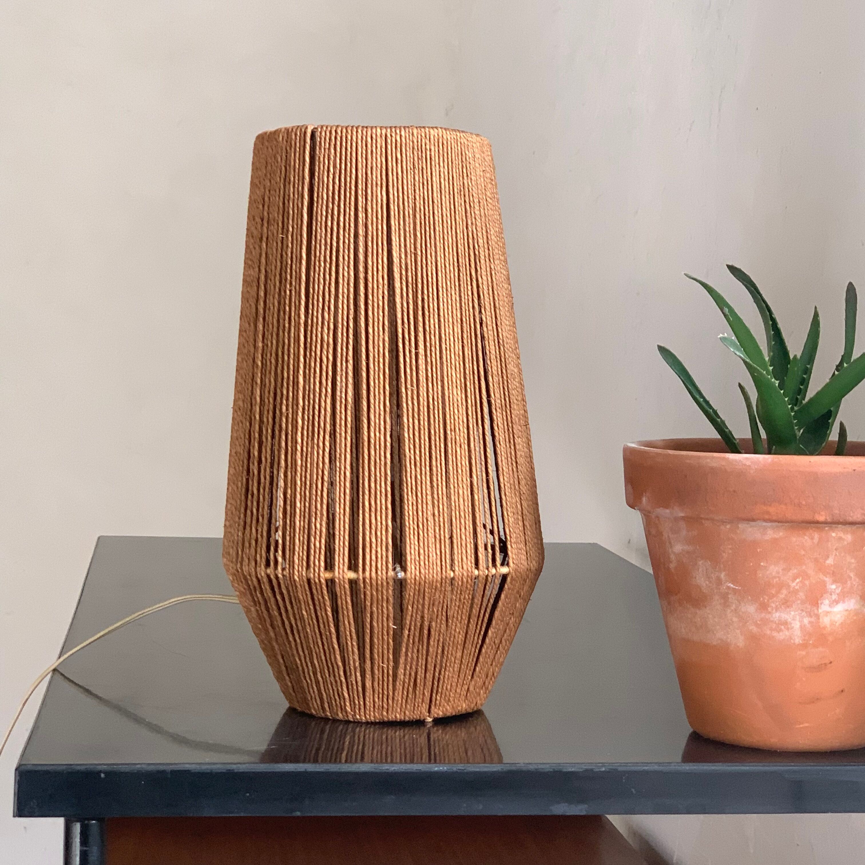 Vintage Danish rope table lamp