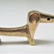 Dachshund bronze pen holder zoomorph design 60s
