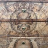 French Louis Philippe Chest of Drawers, Late 19th Century, Burr Walnut