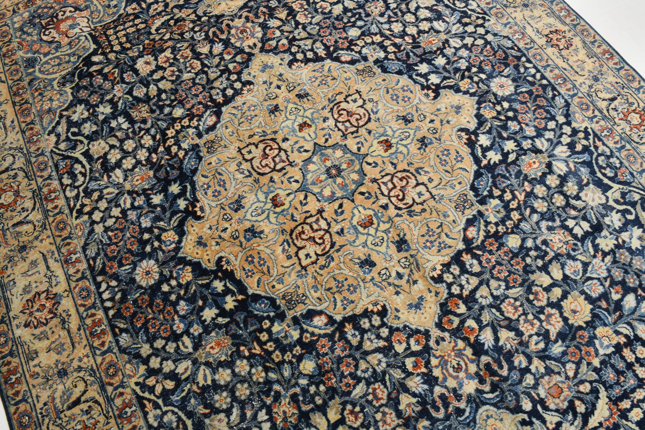 8x10 Oversize Navy Blue Persian Rug, 227x313Cm