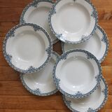 7 deep plates in iron earth Andrinople Saint Amand and Hamage