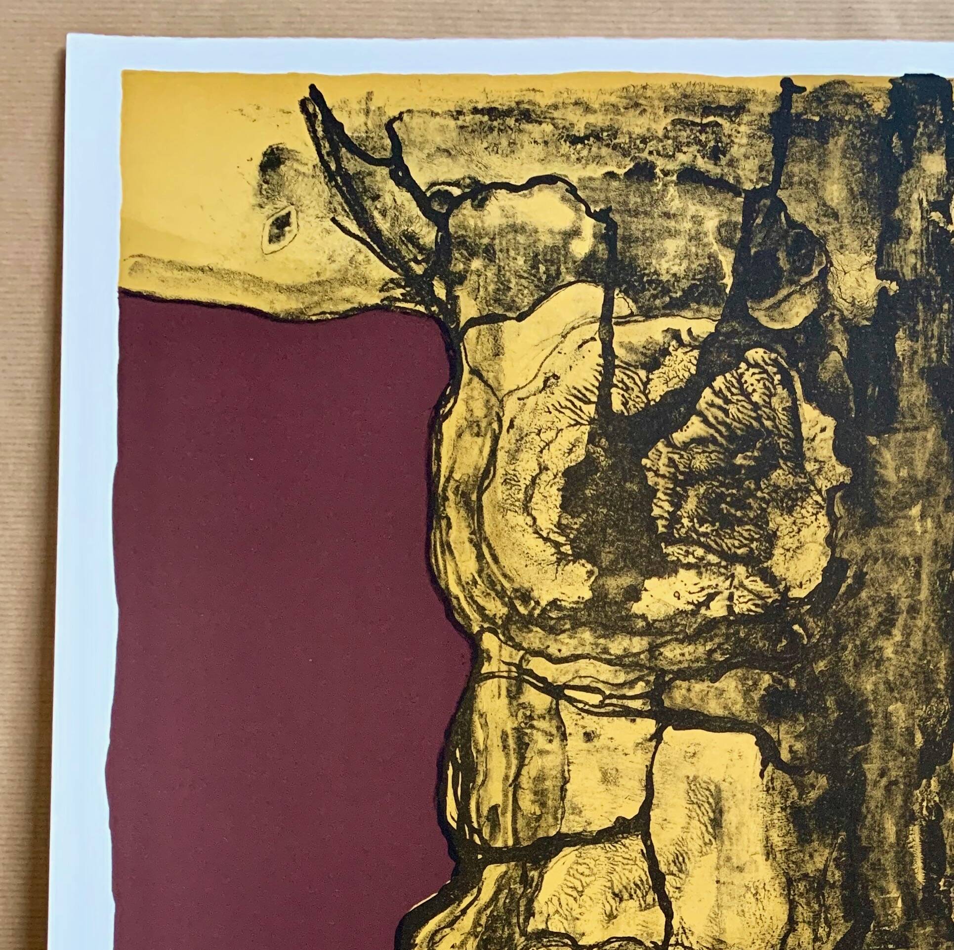 Original lithograph – "Study of the Human Body," attributed to Maurice