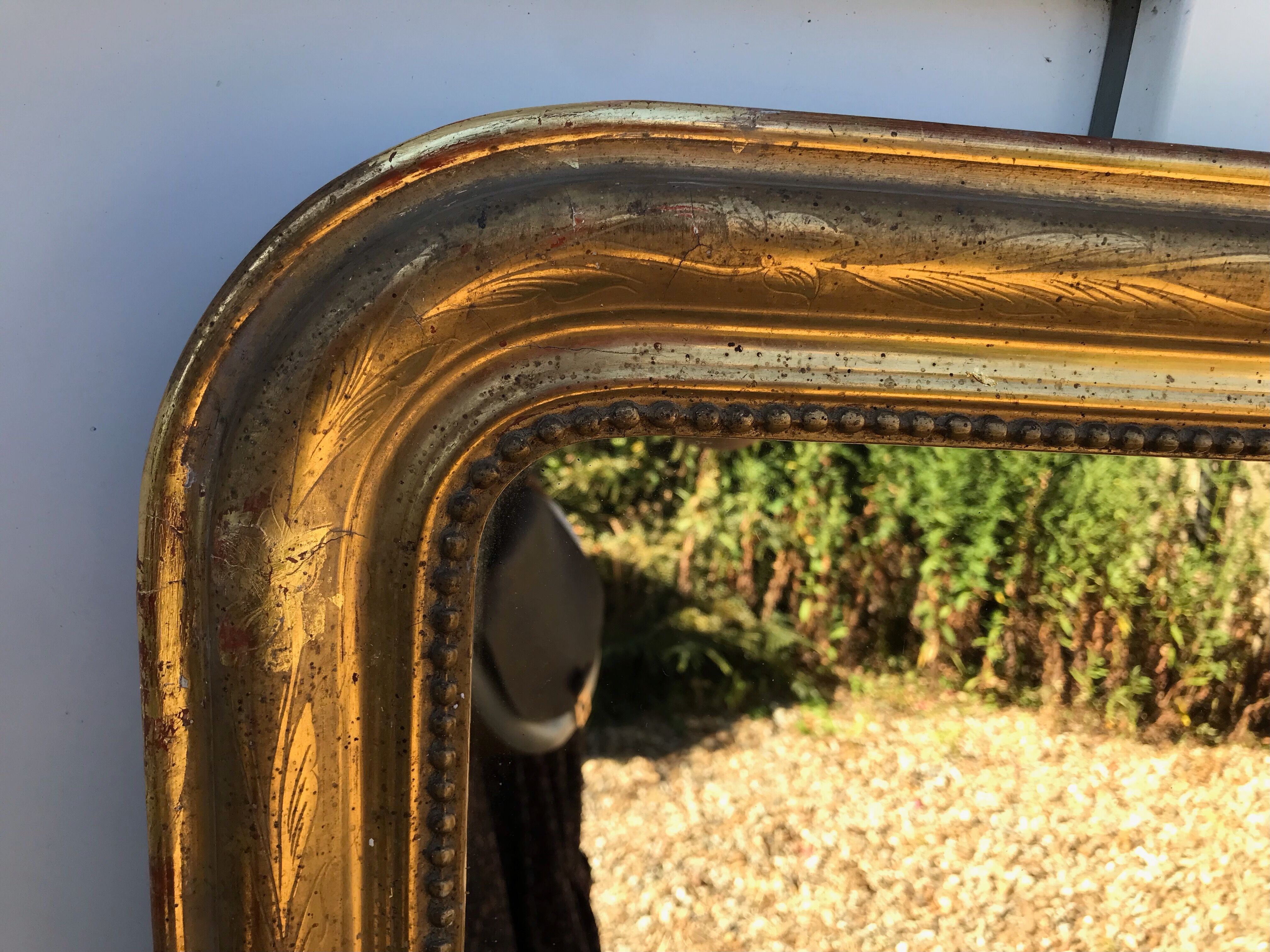 Louis-Philippe gilded mirror with gold leaf 73 x 54,5cm