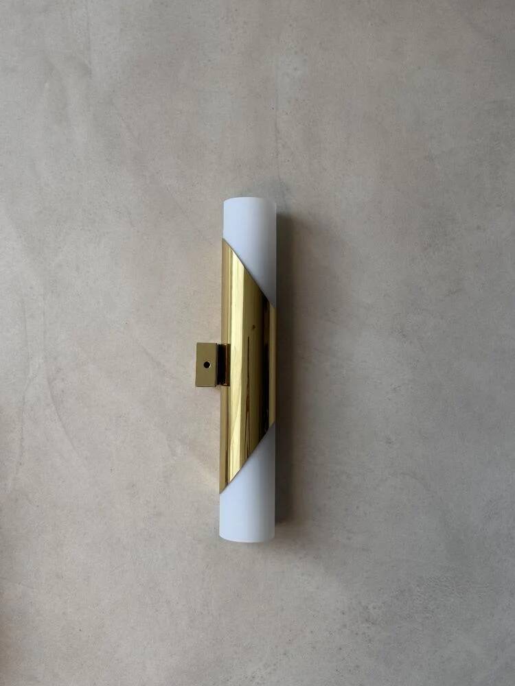 Rolf Krüger Paul Neuhaus brass wall lamps set 1970s
