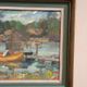 Oil on Swedish Panel - "Dock" by Dal-Edvin - Signed - Vintage and Framed - 31 × 30 cm (12.2 in × 11.8 in)