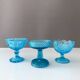 Pressed glass foot bowls art deco