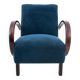 Blue boucle J. Halabala Armchair, after renovation