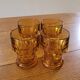 Lot de 4 verres ambrés vintage, Italy