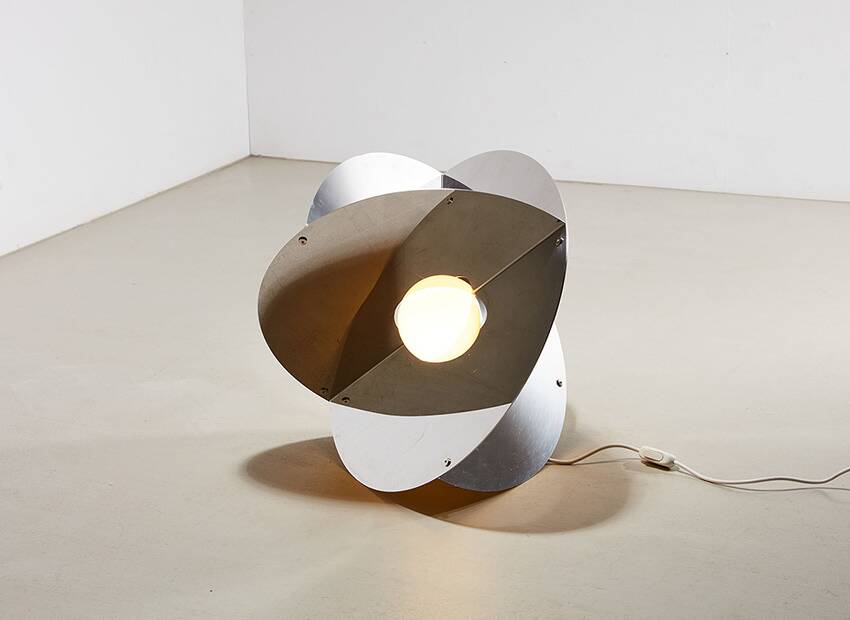 Rare Luna Lamp by Rinaldo Cutini for New Lamp Italy ca. 1970