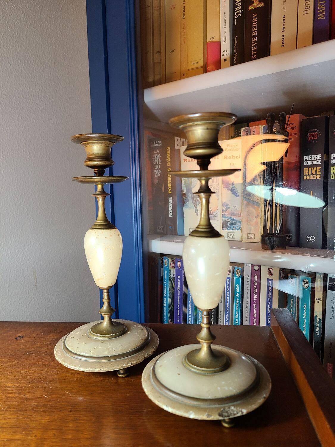 Pair of candle holders early 20th