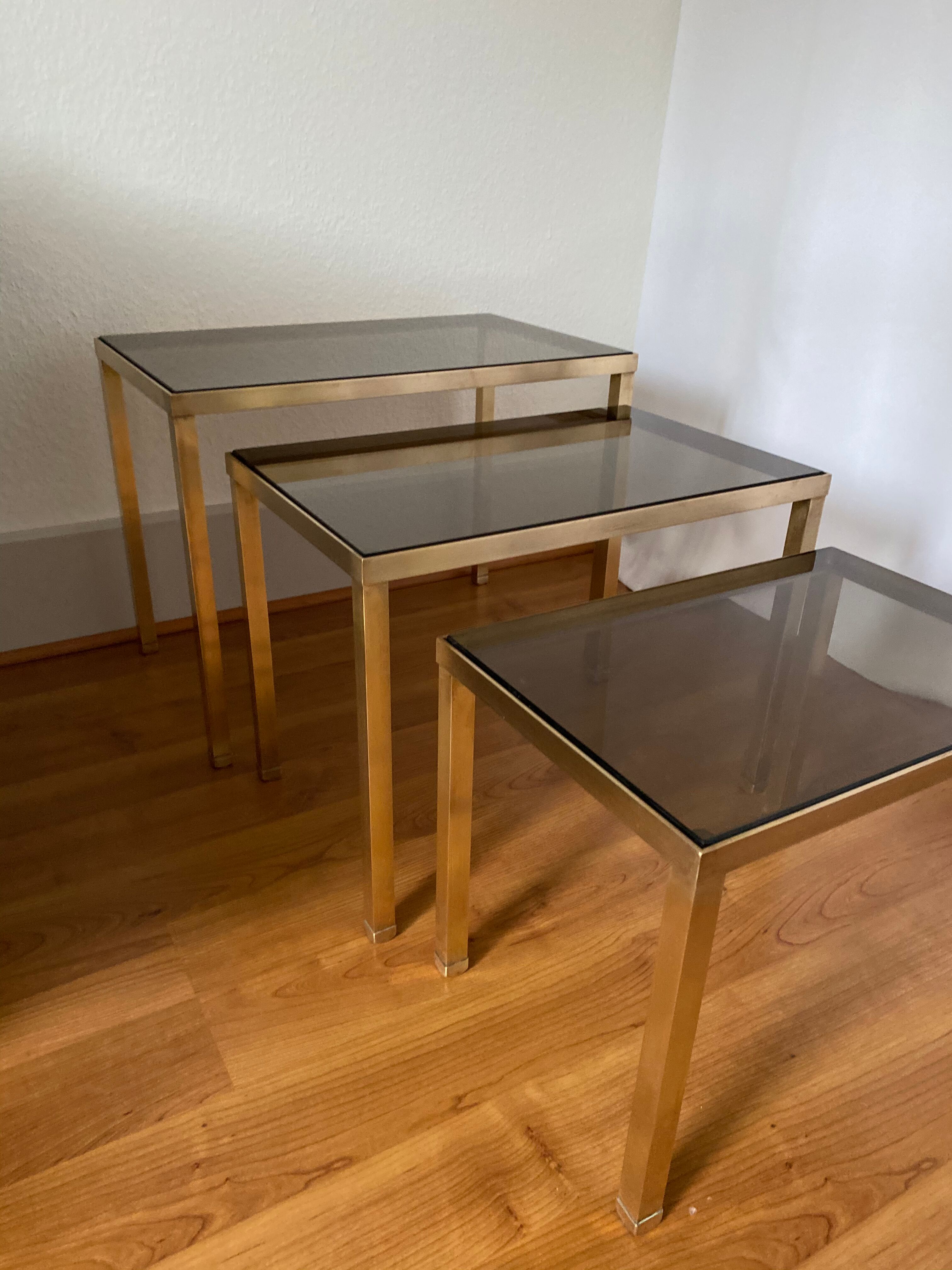 Brass pull out tables