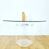octagonal glass table