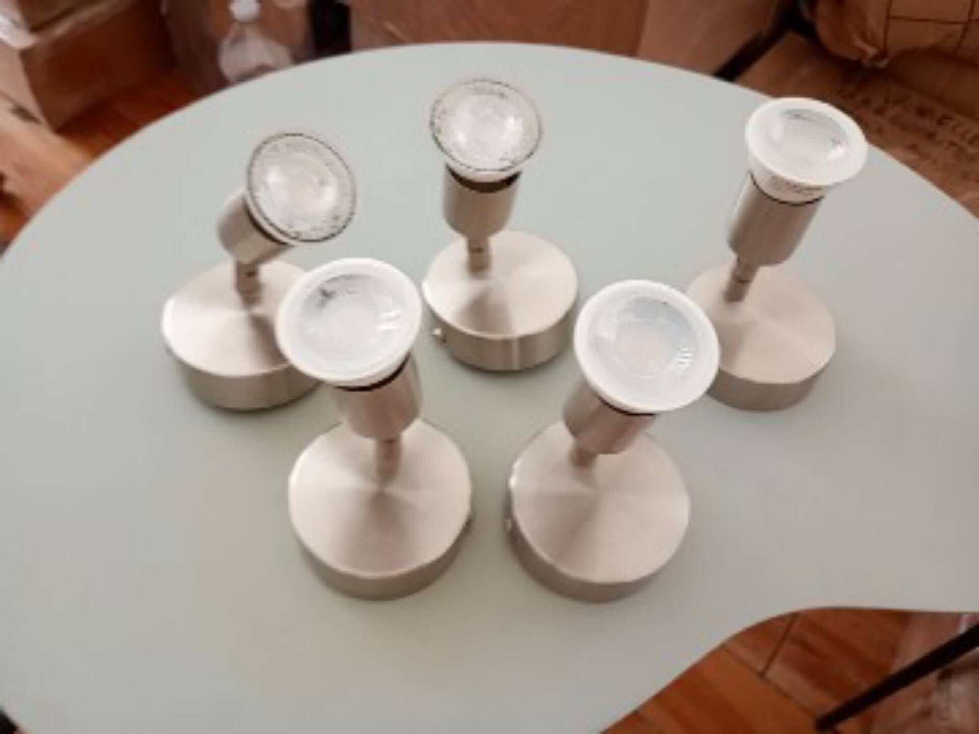 Set of 5 small vintage spotlights