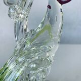Glass bird candle holder