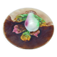 Plate in slip trompe l'oeil pear