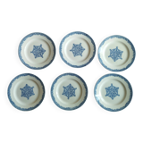 6 dessert plates ironstone J. Vieillard Bordeaux "Garland"