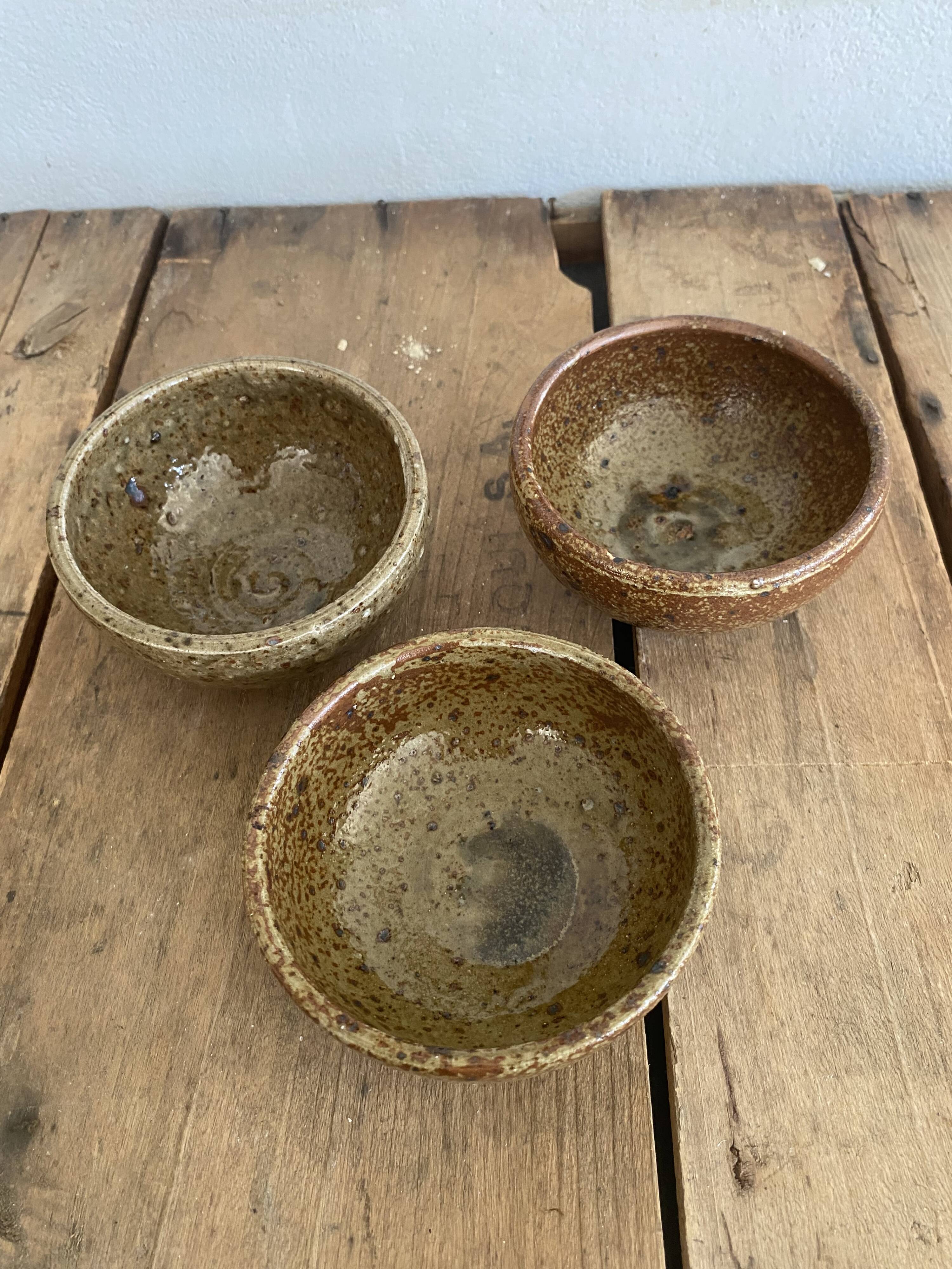 Salad bowl, 6 ramekins signed F. Baudat