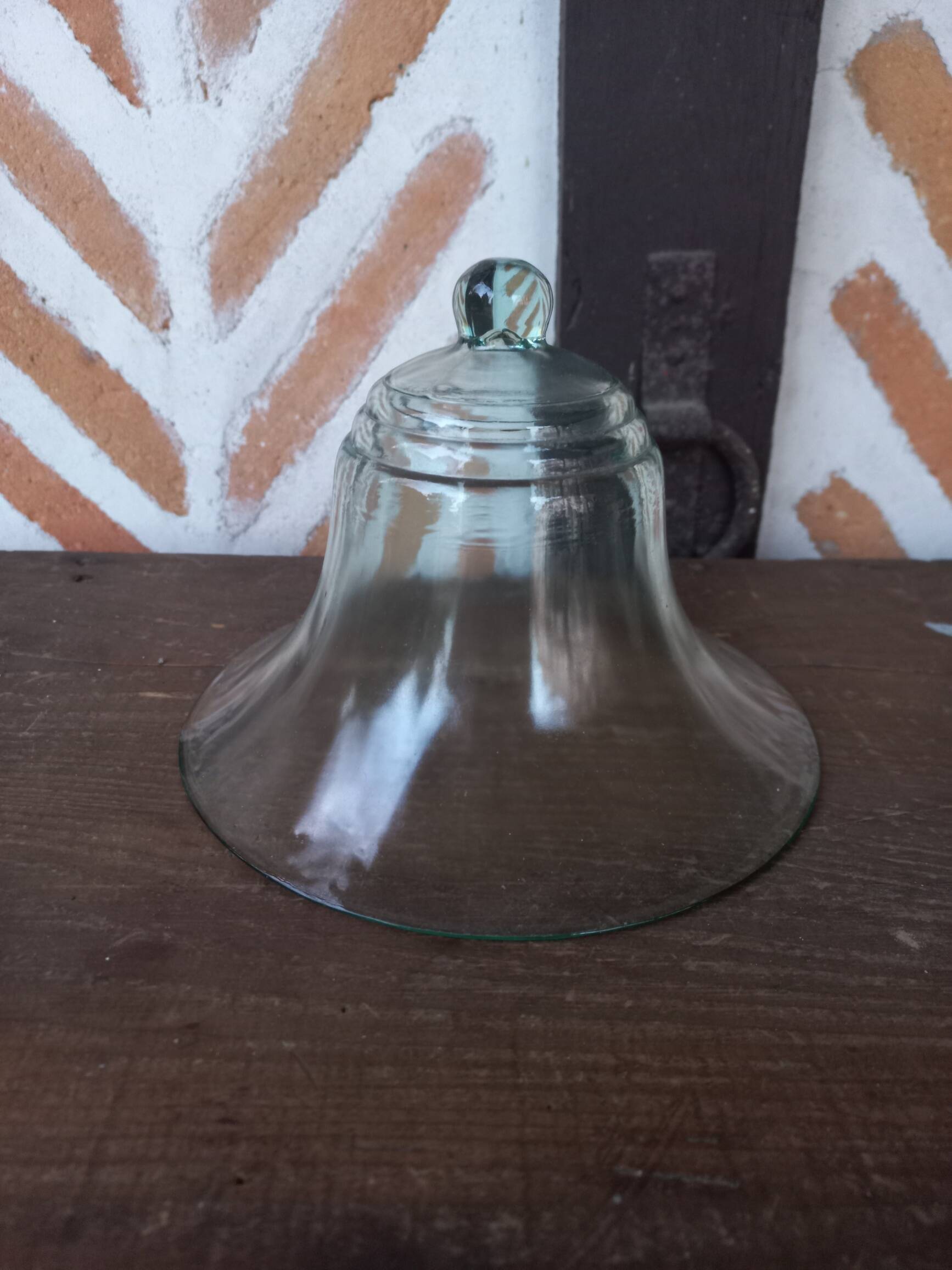 Cloche verre vert céladon