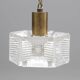 Ceiling light by Carl Fagerlund for Orrefors, brass and moulded glass, Sweden 1960.