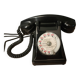 telephone from the 50s in black bakelite