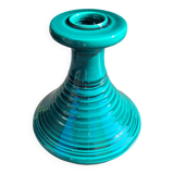 Emerald green ceramic candle holder