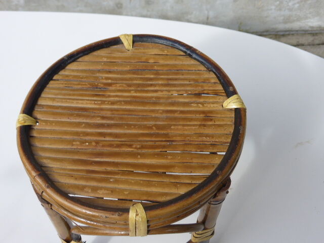 Set of two plant holders in bamboo and wicker