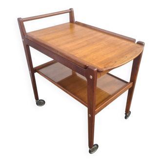 Vintage Scandinavian serving table by Erik Gûstavsson 1960, teak, trolley