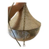 Perforated metal chandelier