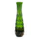Vase en forme de haricot, moderne du milieu du siècle, en verre vert, design de J. Drost, Ząbkowice, Pologne, années 1970