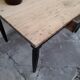 Table de ferme ancienne patiné noir -1m30