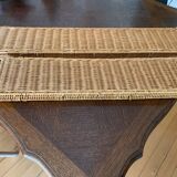 Set of 2 wicker shelves